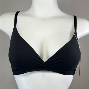 SKIMS Onyx Black Fits Everybody Crossover Bralette MEDIUM